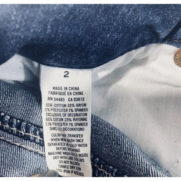 American Eagle Womens Jean Shorts Sz 2 Stretch Denim Cuffed Booty Mini Raw Hem - Picture 7 of 8